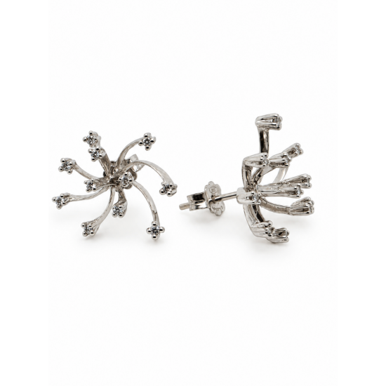 Pre Owned 18ct White Gold Diamond Earrings ZC148